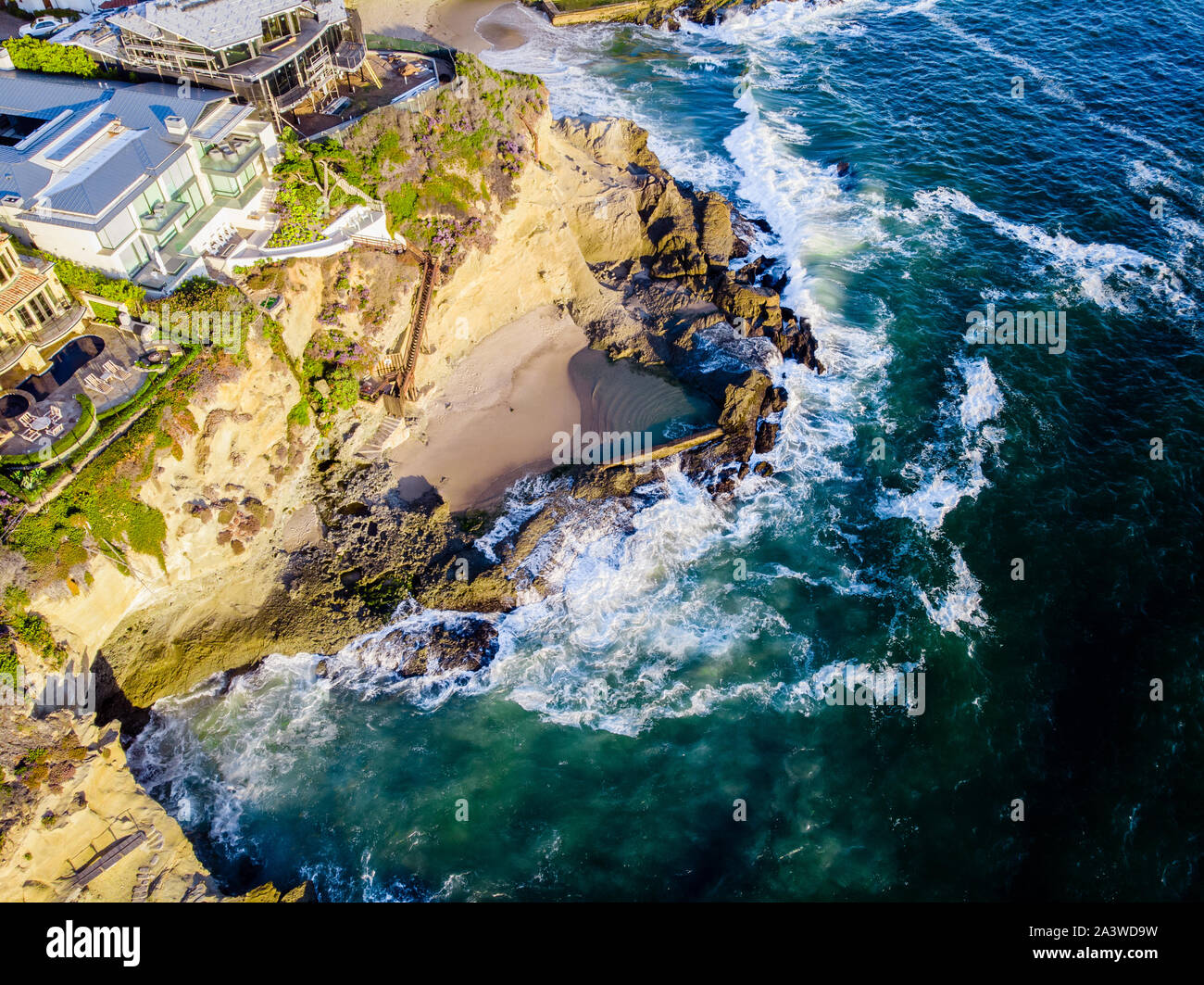 Luxus Immobilien mit privaten Strand in Laguna Beach, Kalifornien, USA Stockfoto