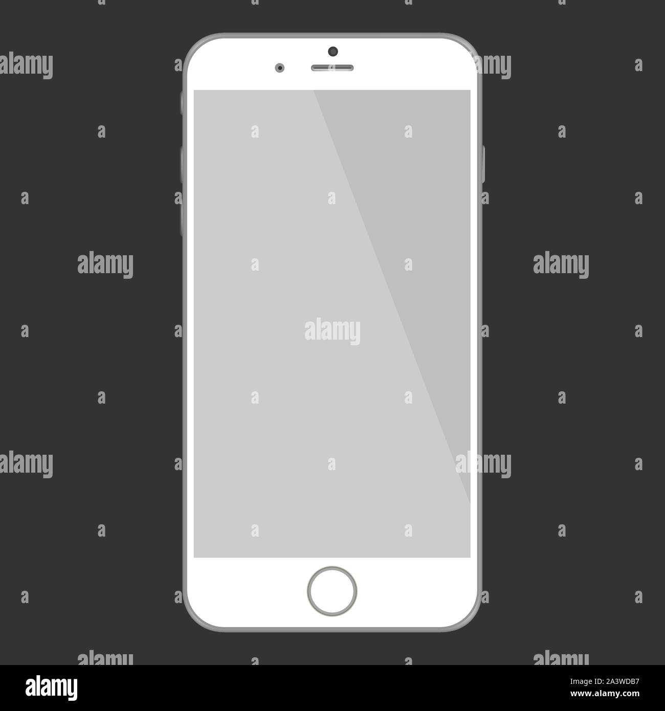 Gerät Mockup Vektor. iPhone. Anzeige Vorderansicht. EPS 10. Vector Illustration der modernen Handy. Smartphone mit leerer Bildschirm isoliert auf Backgro Stock Vektor