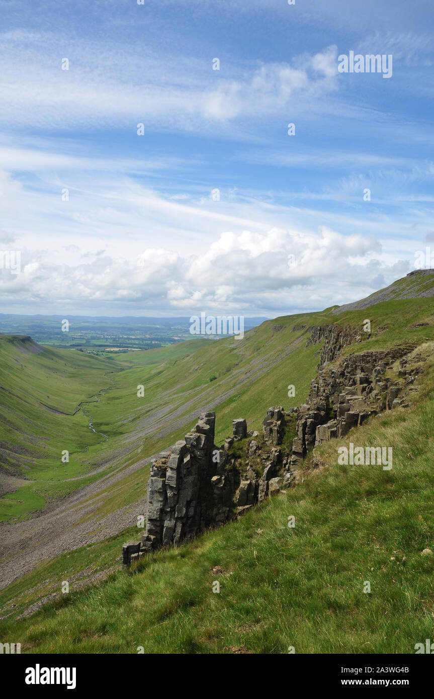 Die nichol Stuhl und hohe Schale Gill 2, nördlichen Pennines Stockfoto