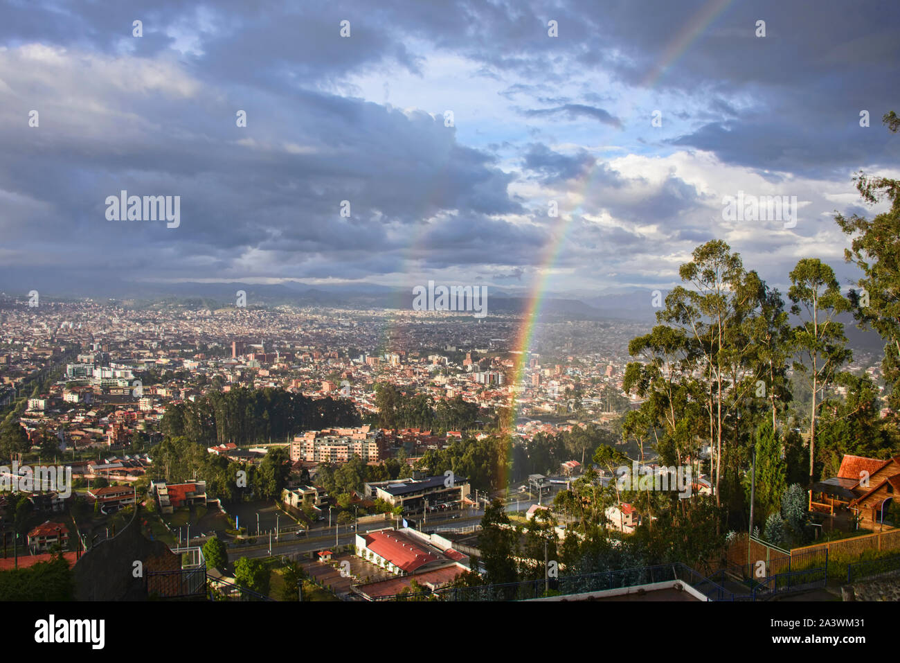 Schönen Regenbogen, Cuenca, Ecuador Stockfoto