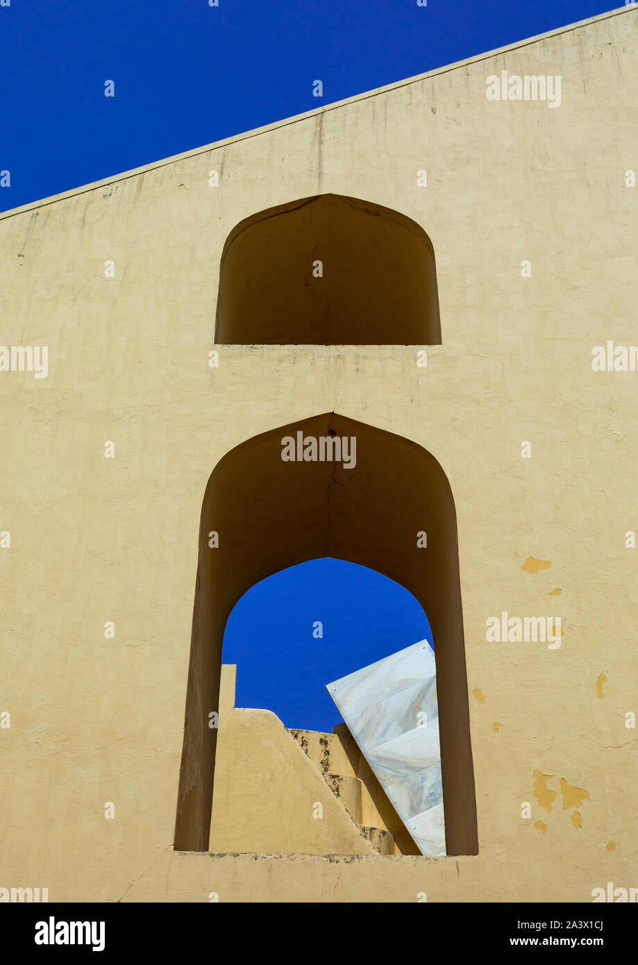 Jantar Mantar astronomischen Beobachtung, Rajasthan, Jaipur, Indien Stockfoto