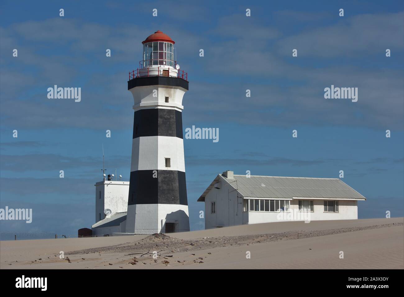 Leuchtturm von Cape Recife, Port Elizabeth, Südafrika Stockfoto