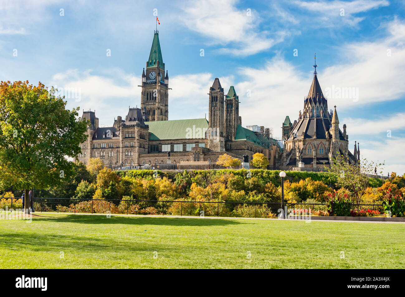 Kanadische Parlament in Ottawa, in die Herbstsaison. Stockfoto