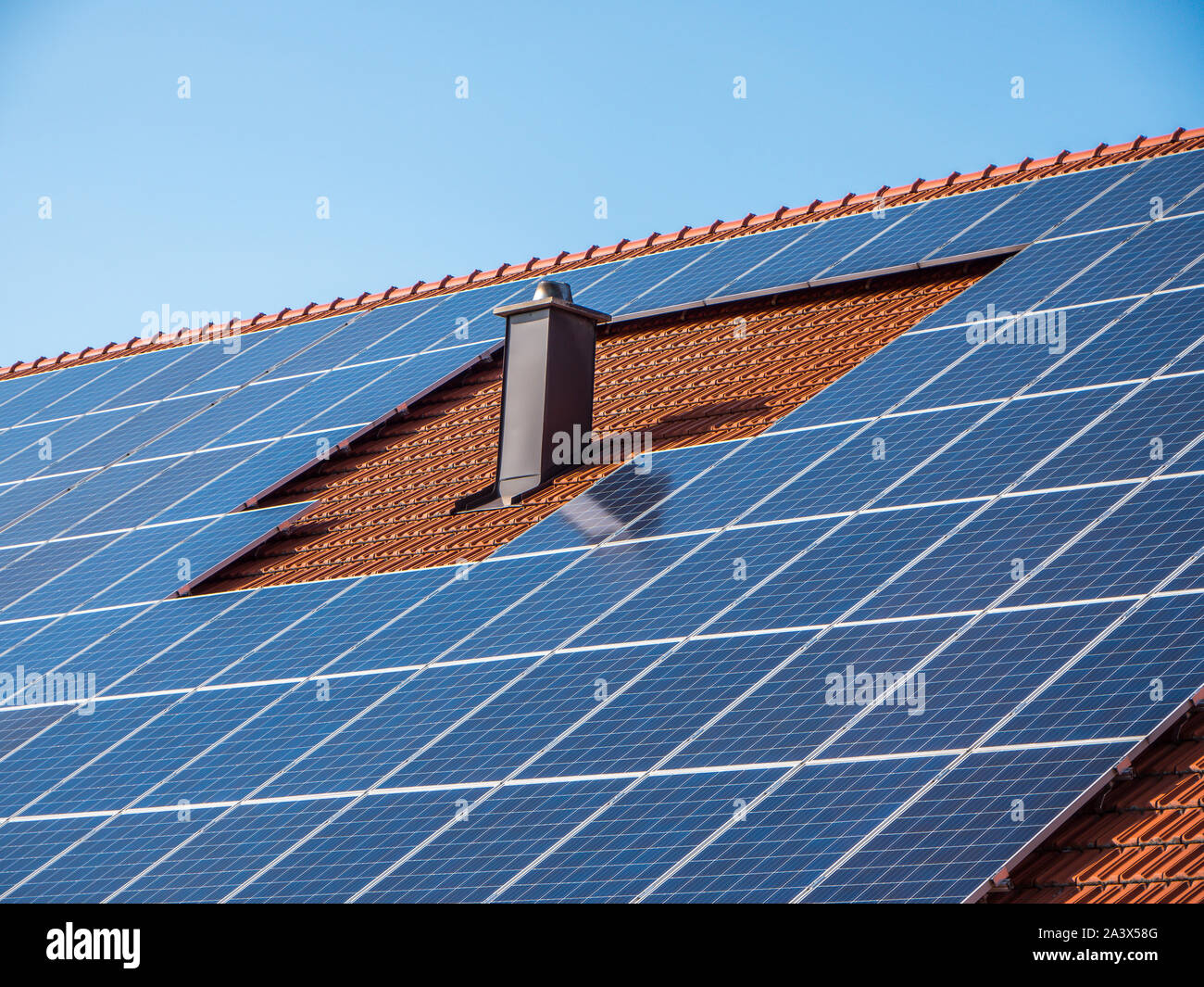 Solaranlage auf Ihrem eigenen Zuhause Stockfoto
