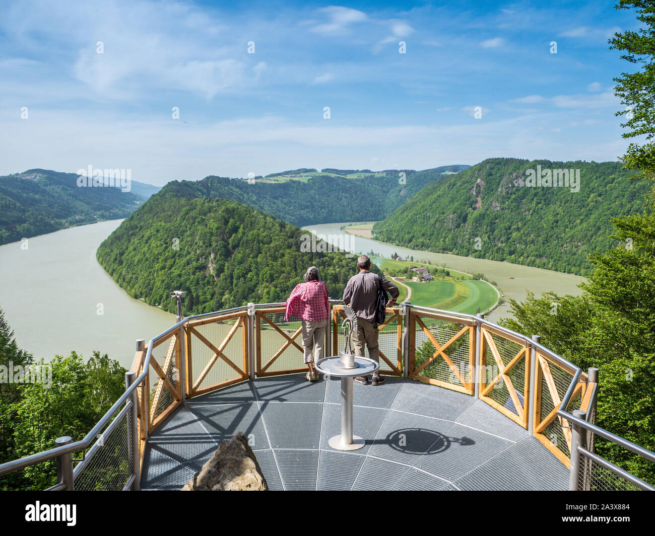 Tourismus in Österreich Schloegen Stockfoto