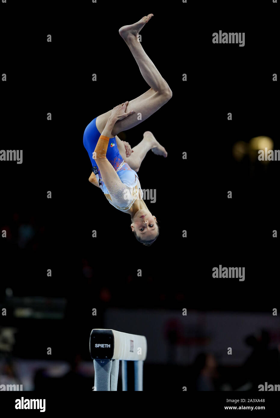 Vom 8. Oktober 2019 Stuttgart, Deutschland Wm Gymnastik Naomi Visser Stockfoto