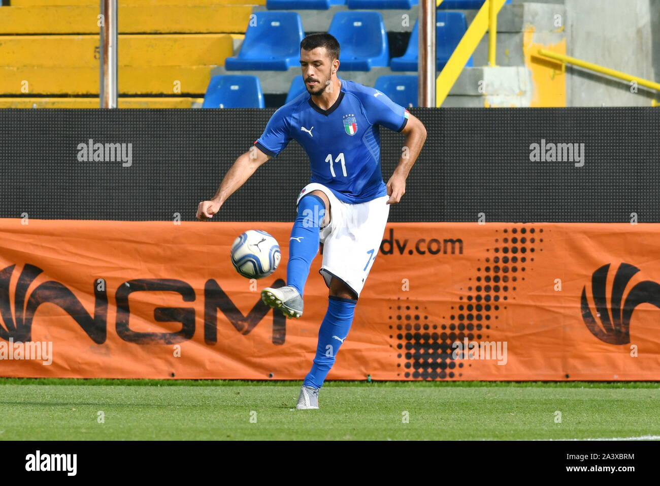 Parma, Italien, 10.10.2019, Marco Olivieri Italien während 8 Nationen unter 20 - Italien vs England - italienische Fußballmannschaft - Credit: LPS/Alessio Tarpini/Alamy leben Nachrichten Stockfoto