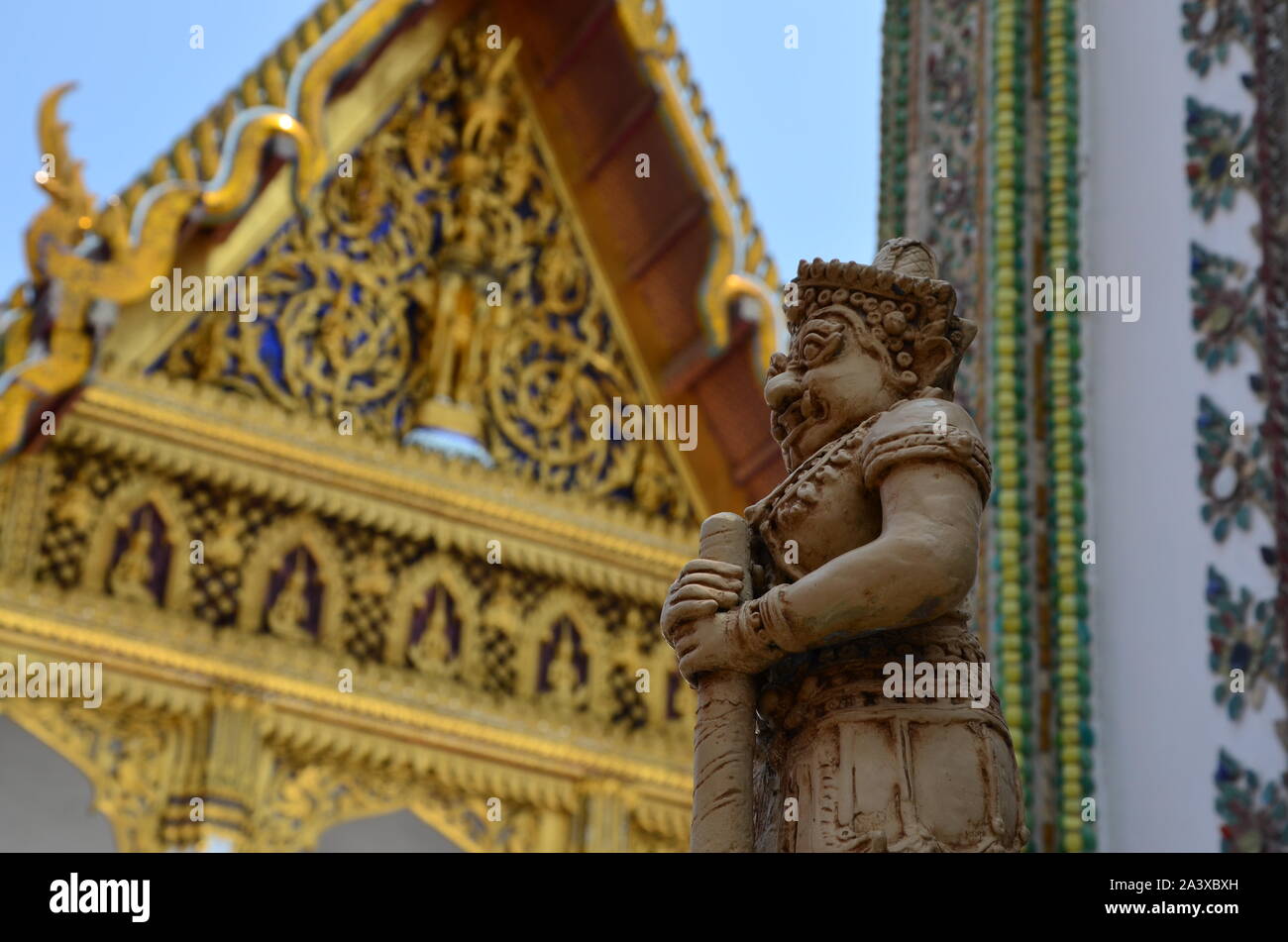 Der Blick auf den alten Tempel Stockfoto