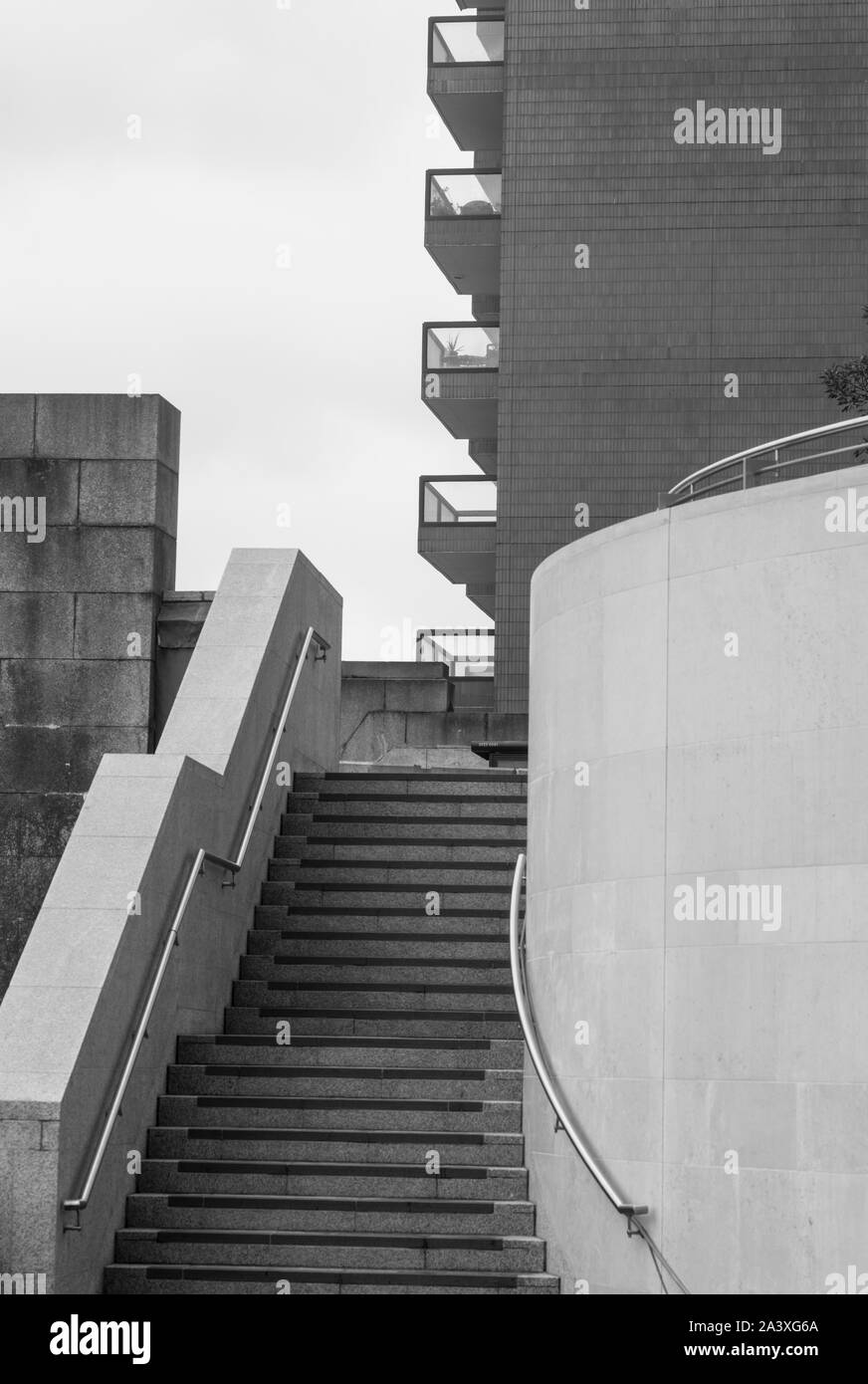 Treppen in Pimlico von der Seite der Themse Stockfoto
