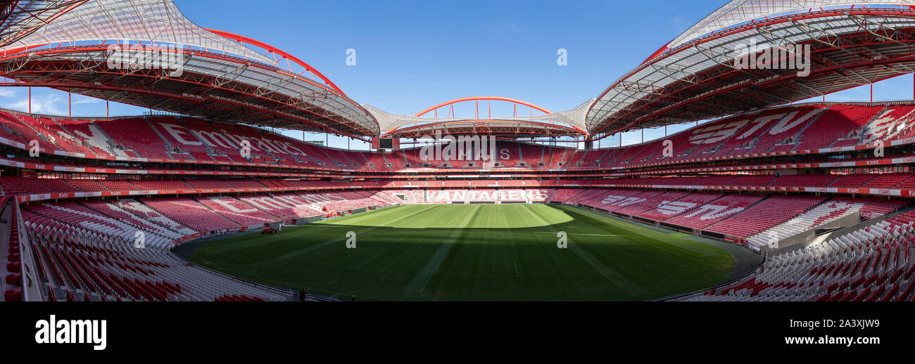 Oktober 6th, 2019, Lissabon, Portugal - das Stadion von Sport Lisboa und Benfica, auch als Estadio da Luz, ein UEFA-Kategorie 4 Stadion und einer von t bekannt Stockfoto