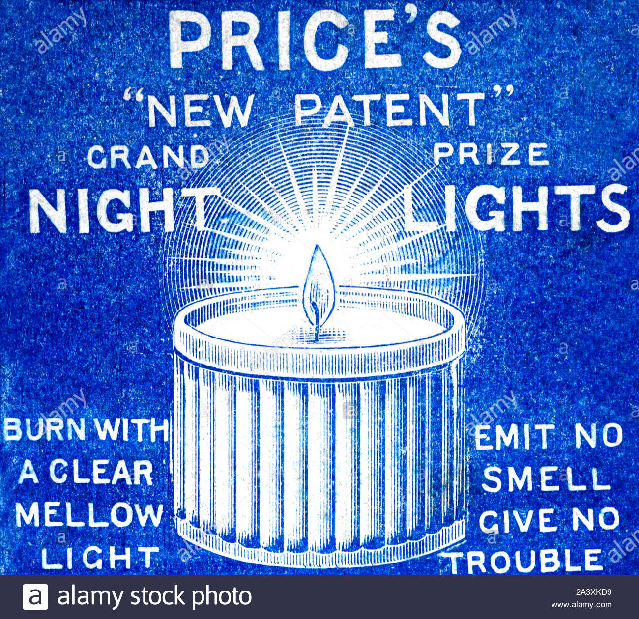 Der viktorianischen Ära, der Preis Nachtlichter, Vintage Werbung von 1897 Stockfoto