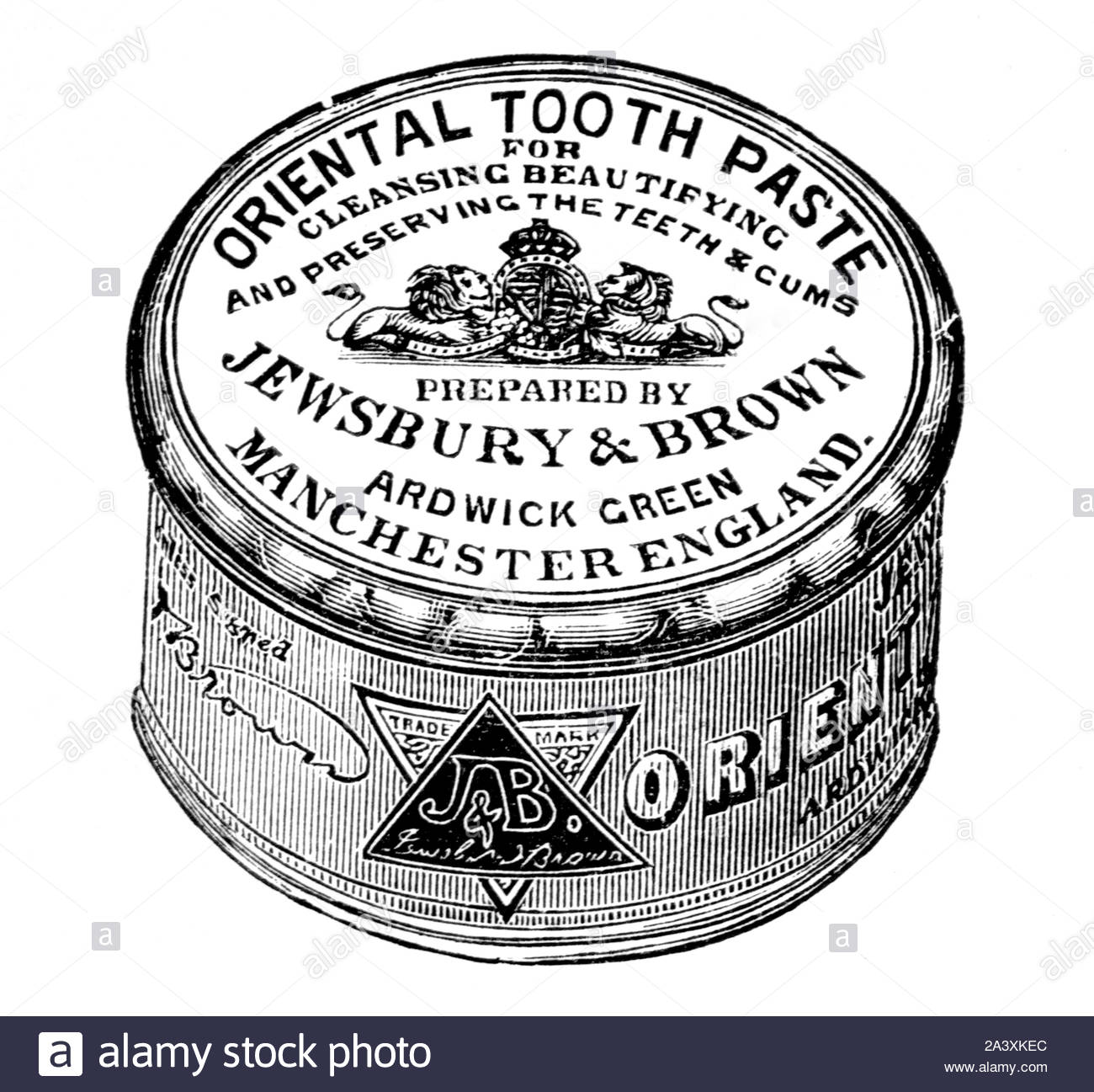 Der viktorianischen Ära, Orientalische Zahnpasta, Vintage Werbung von 1897 Stockfoto