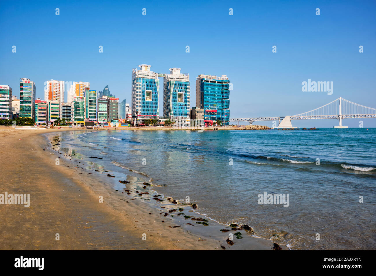 Gwangalli Strand in Busan, Südkorea Stockfoto