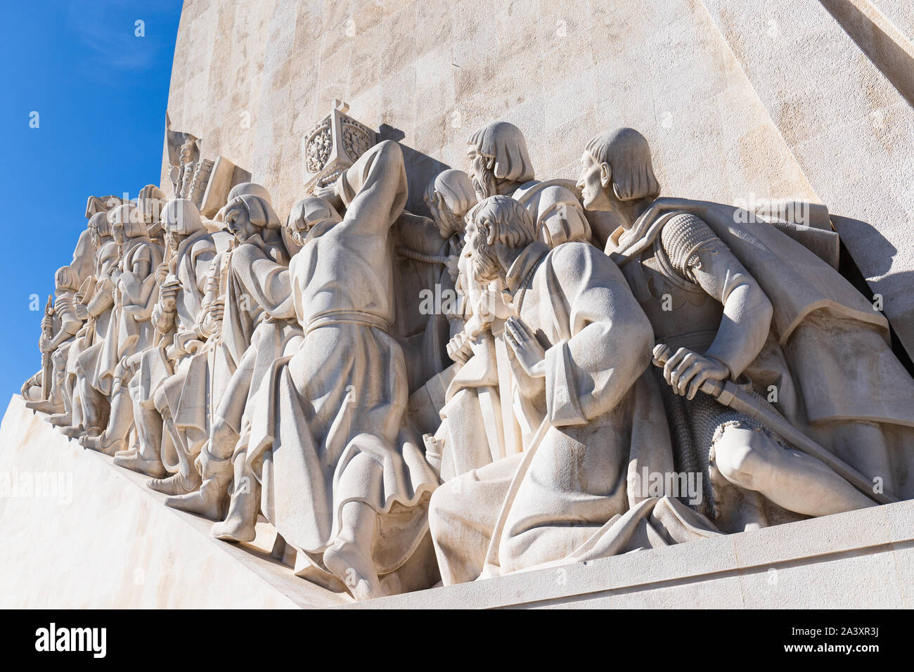 Denkmal der Entdeckungen, in den nördlichen Ufer des Tejo Mündung in Santa Maria de Belem, Lissabon, feiert die Portugiesische Alter von Stockfoto