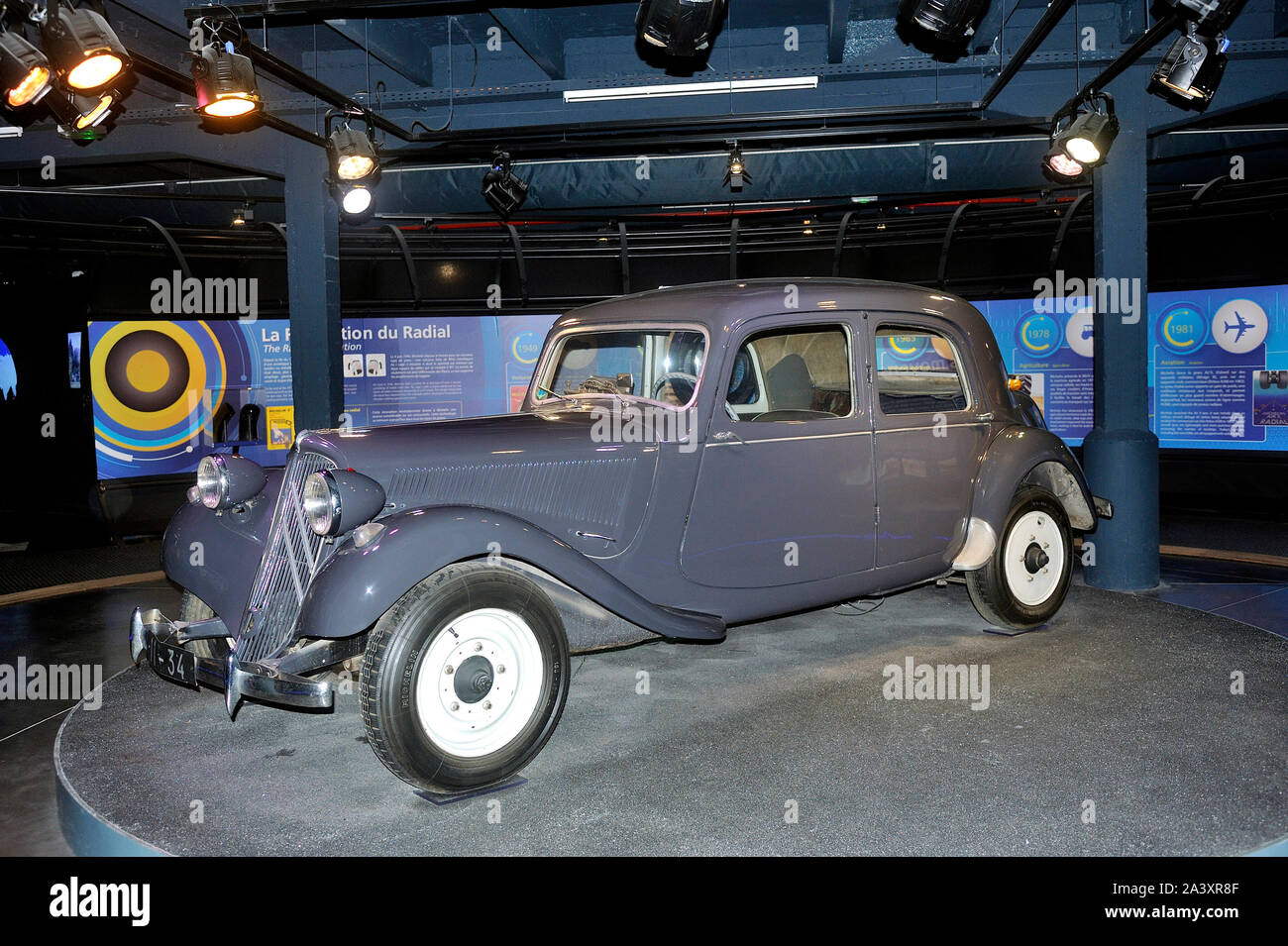 Dieser Citroen Frontantrieb wurde von Michelin als Testlabor für Reifen der Marke verwendet Stockfoto