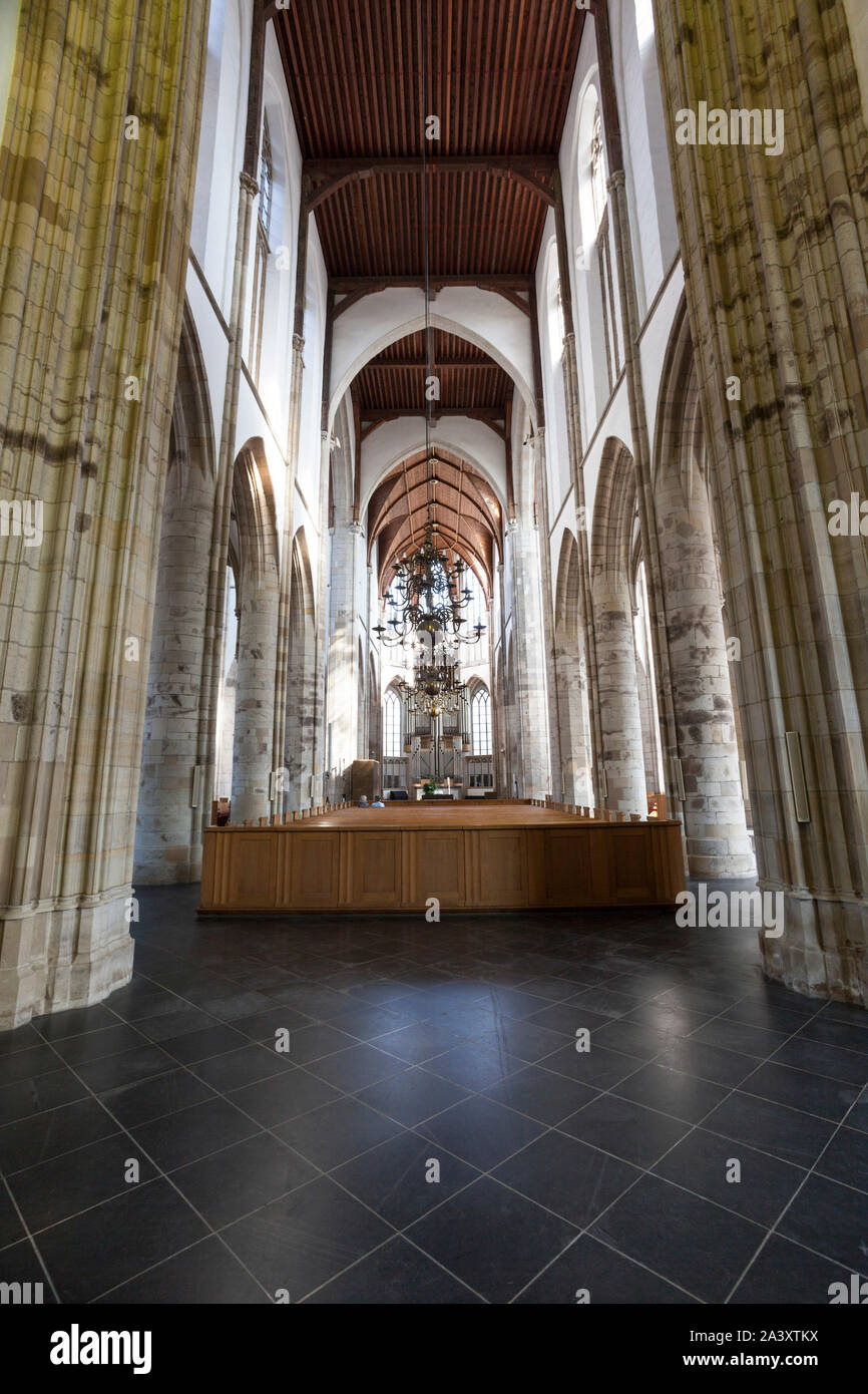 Interieur mit Orgel der Kathedrale von Wesel Willibrordi Stockfoto
