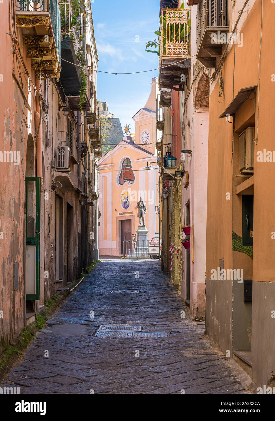 Malerische Anblick in der schönen Insel Procida, in der Nähe von Neapel, Kampanien, Italien. Stockfoto