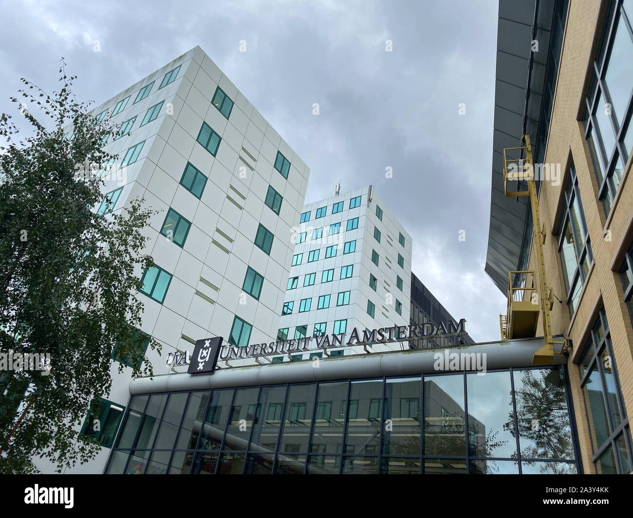 Amsterdam, Niederlande - Oktober 2,2019: Die Universität von Amsterdam ist eine öffentliche Universität. Sie ist eine von zwei grossen, öffentlich finanzierte Forschung universi Stockfoto