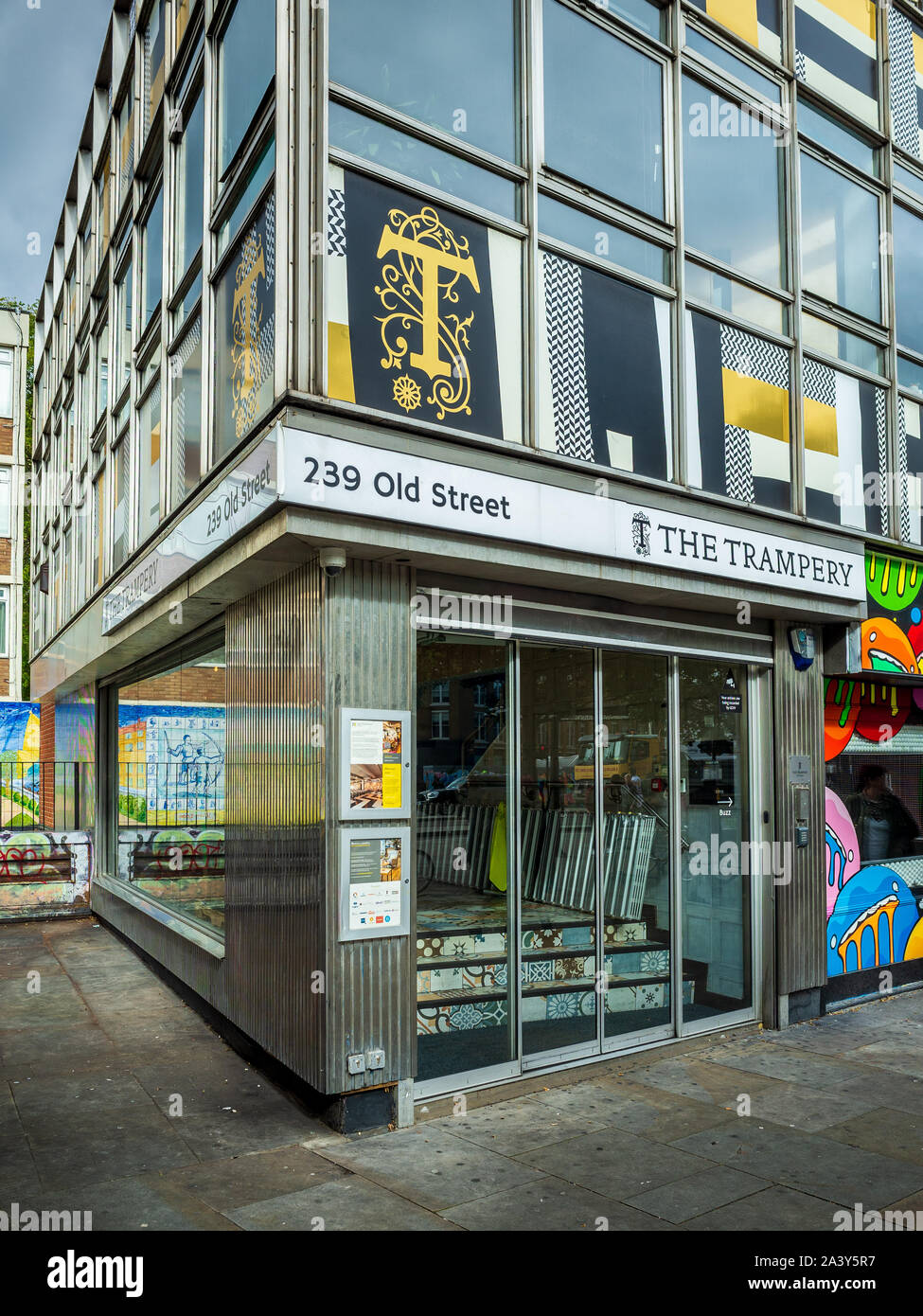 Die Trampery Shoreditch/Die Trampery Old Street ist ein soziales Unternehmen Co-Arbeitsraum im Londoner Stadtteil Shoreditch Innovation. Stockfoto