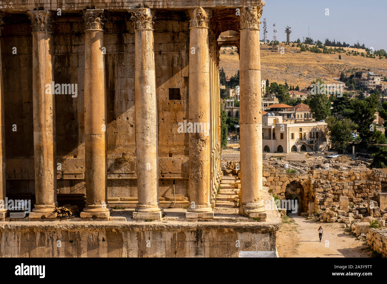 Bacchus Tempel, Baalbek, Bekaa-tal, Libanon Stockfoto