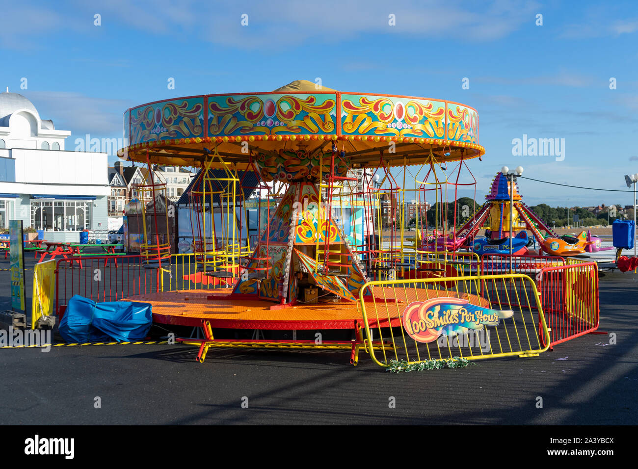 Ein Kind "Jahrmarkt ride Stockfoto