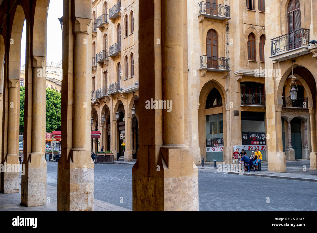 El Omari Mosque Street, Downtown, Beirut, Libanon Stockfoto