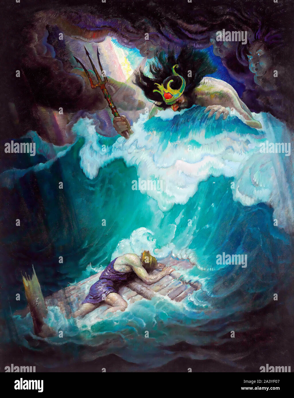 NC Wyeth das Floß von Odysseus Stockfoto