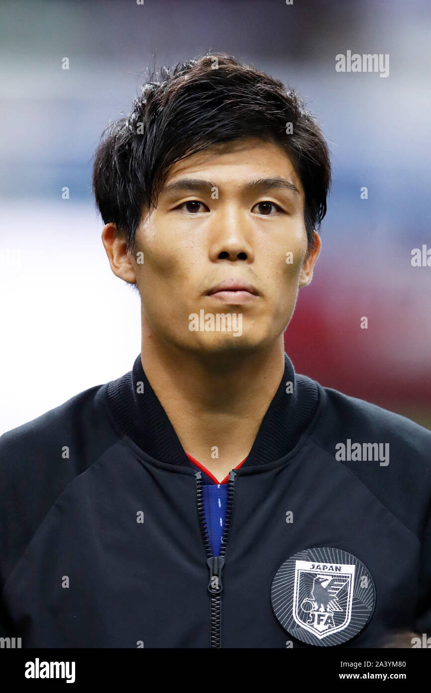 Saitama Stadion 2002, Saitama, Japan. 10 Okt, 2019. Takehiro Tomiyasu (JPN), 10. Oktober 2019 - Fußball: FIFA Fußball-Weltmeisterschaft Katar 2022 asiatische nähere Bestimmung zweite Runde Gruppe F Match zwischen Japan 6-0 der Mongolei in Saitama Stadion 2002, Saitama, Japan. Credit: Naoki Morita/LBA SPORT/Alamy leben Nachrichten Stockfoto