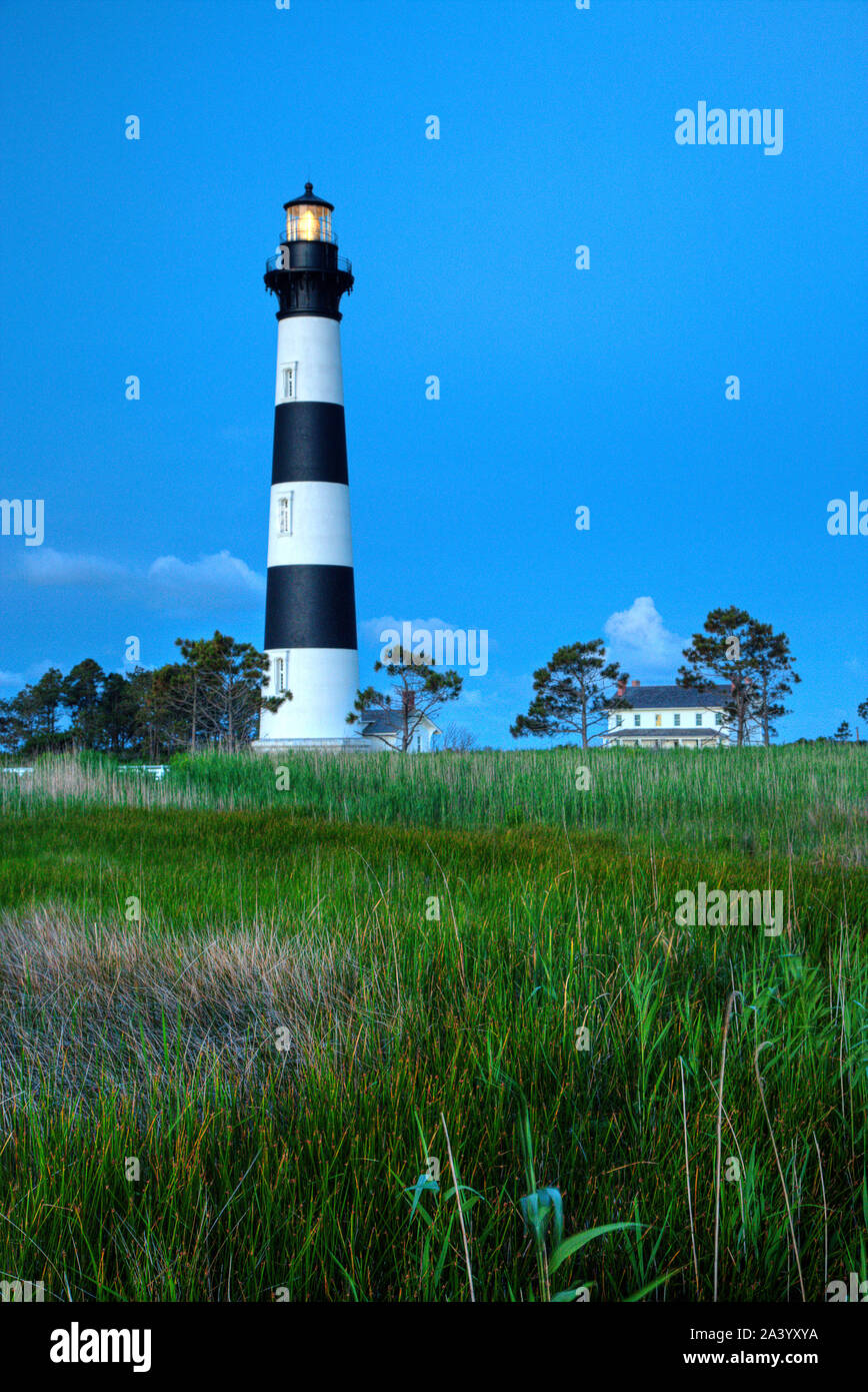 Bodi Island Lighthouse at Sunset in North Carolina, USA Stockfoto
