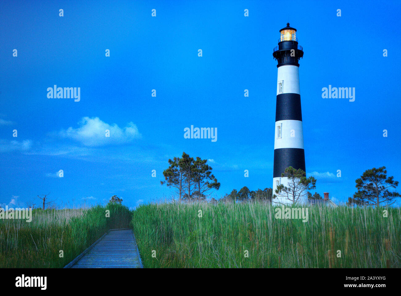 Bodi Island Lighthouse at Sunset in North Carolina, USA Stockfoto