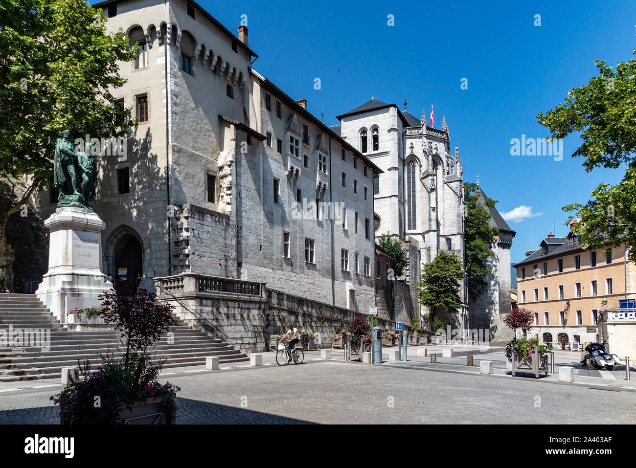 Das Schloss der Herzöge von Savoyen und seine Kirche, Chambery, SAVOY (73), Frankreich Stockfoto