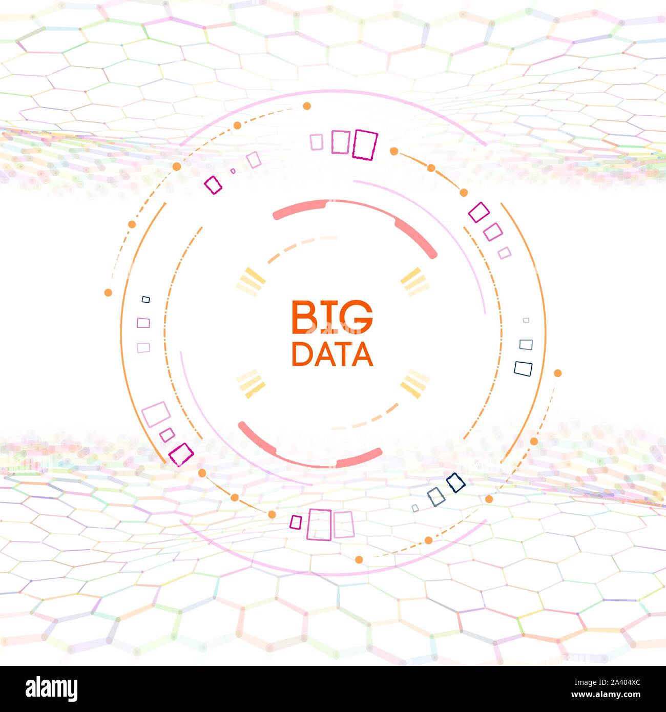 EPS 10. Big Data Analytics Konzept. Informationstechnologie Verbindung Struktur. Grosse Daten Visualisierung media marketing Konzept. Vektor digitale Daten Stock Vektor