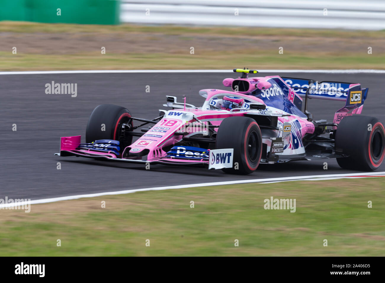 Suzuka Circuit, Suzuka City, Japan. 11 Okt, 2019. Formel 1 Grand Prix, Praxis Tag; die Zahl 18 SportPesa Racing Point Treiber Lance Spaziergang während der Praxis 1 - Redaktionelle Verwendung Credit: Aktion plus Sport/Alamy leben Nachrichten Stockfoto