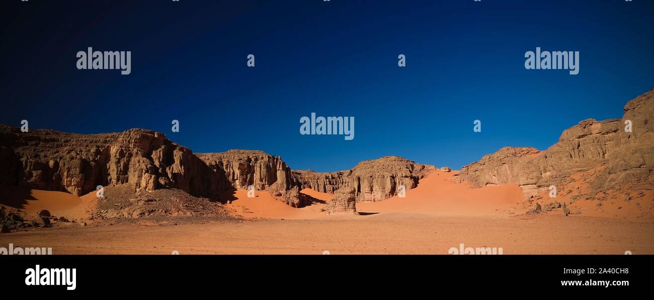 Abstrakte Felsformation an Tamezguida, Tassili nAjjer Nationalpark, Algerien Stockfoto