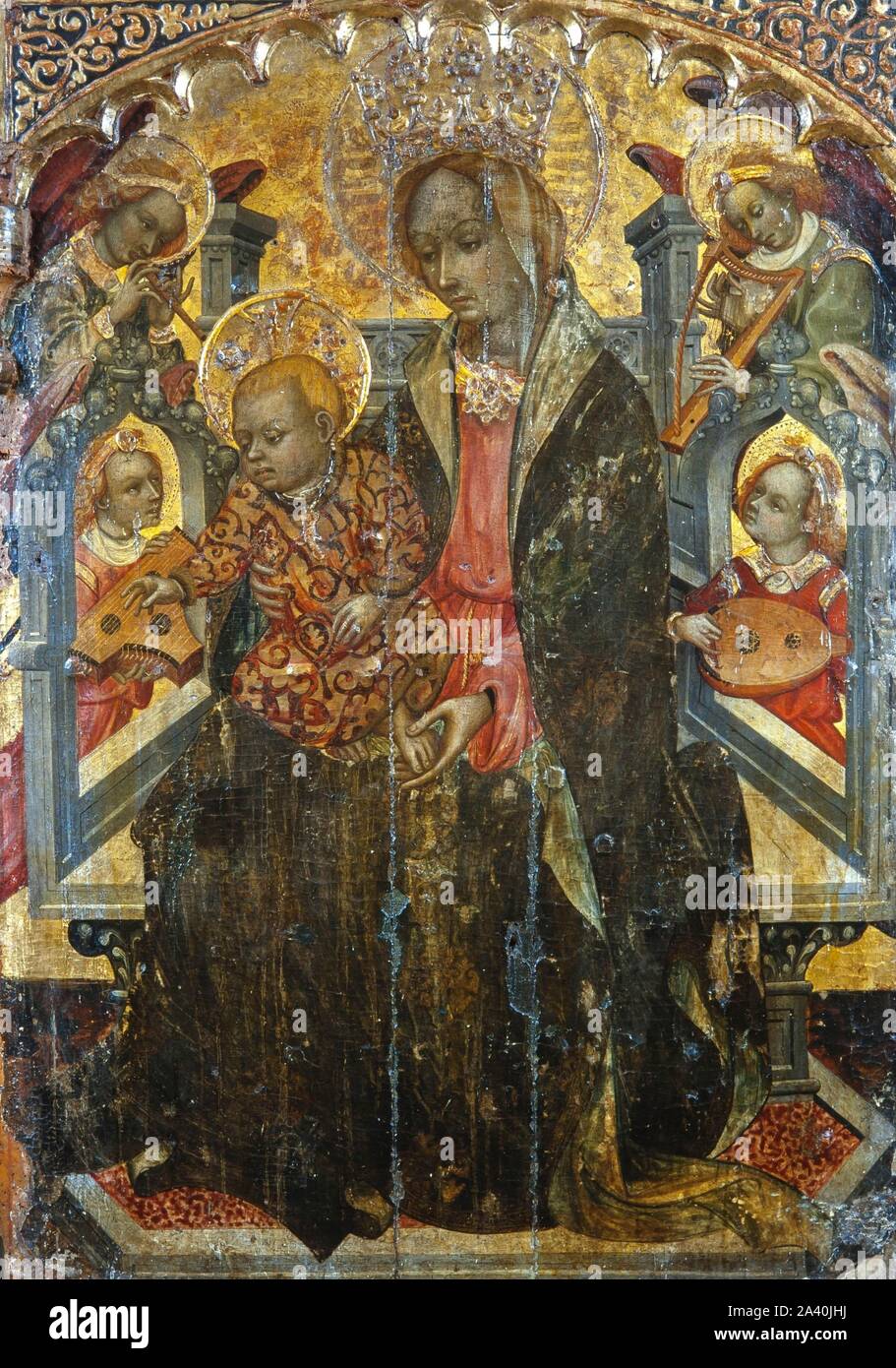 Pascual Ortoneda/Altarbild von La Secuita, aus dem 15. Jahrhundert. Museum: Museu Diocesà de Tarragona. Stockfoto