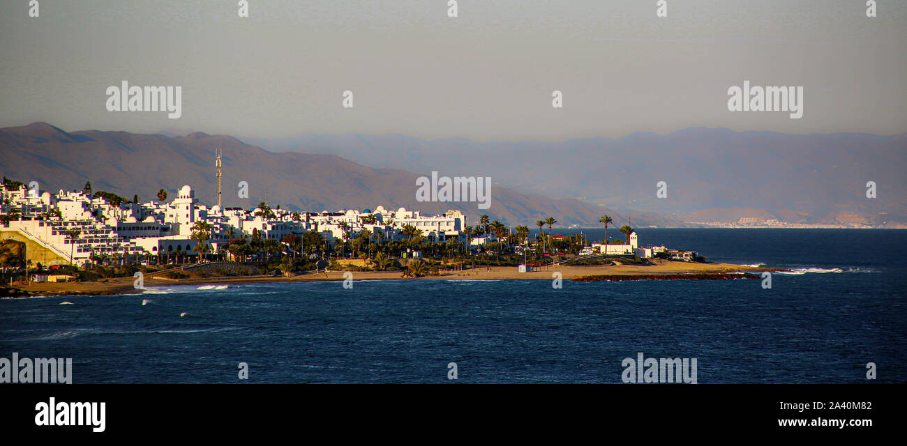 Ein Blick auf Mojacar Playa Almeria Spanien Stockfoto