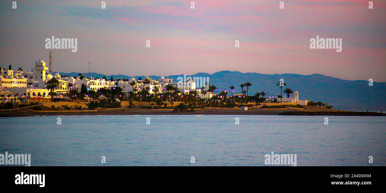 Ein Blick Auf Den Mojacar Playa Am Morgen Stockfoto