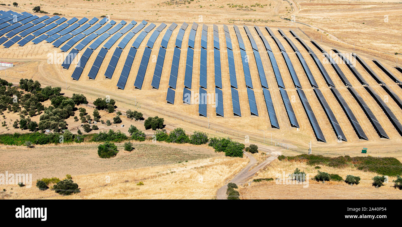 Photovoltaik Solar anlage in Spanien installiert Stockfoto