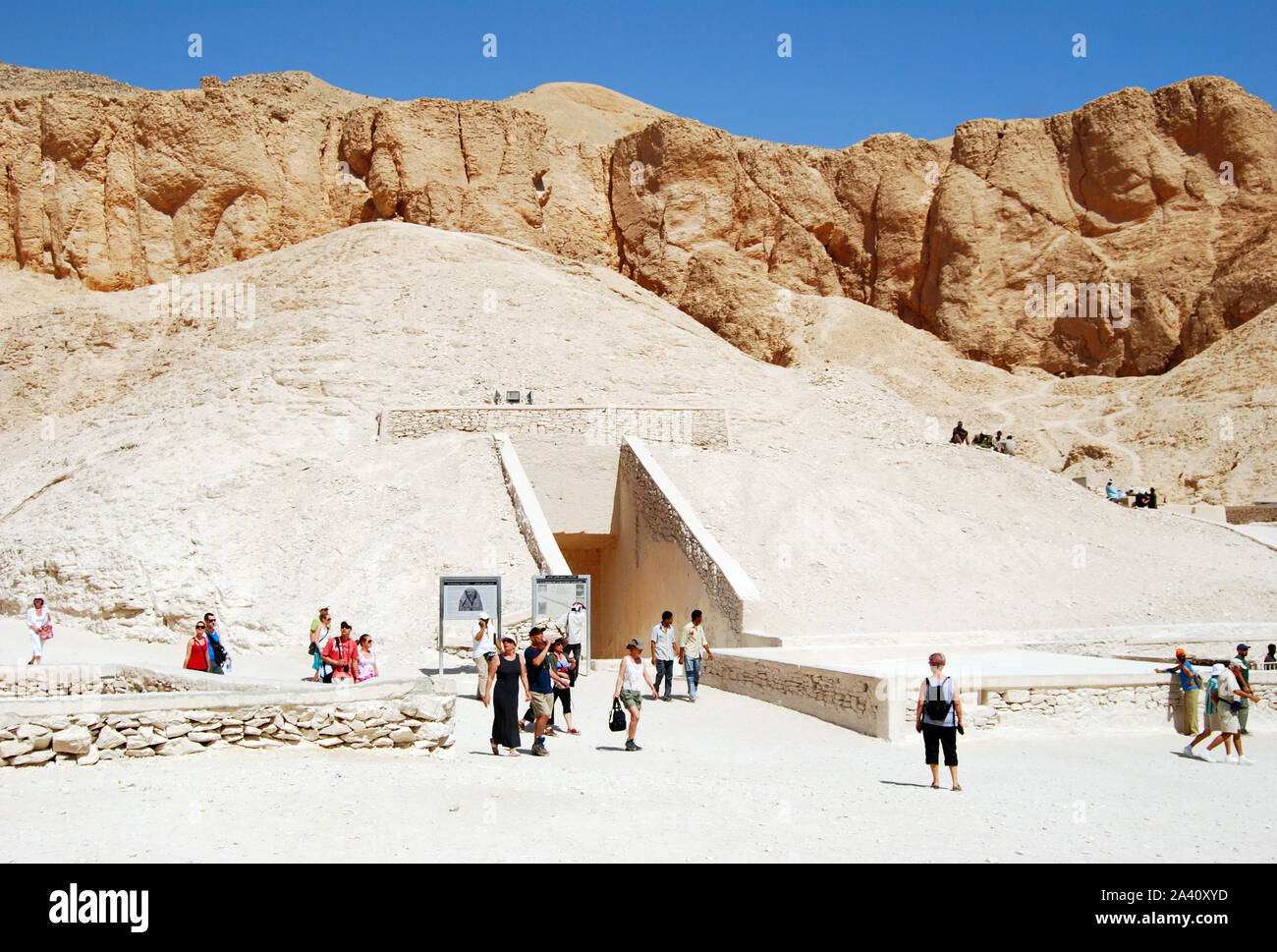 Besuch im Tal der Könige, Ägypten Stockfoto