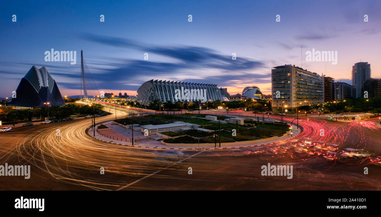 Stadt der Künste und der Wissenschaft in Valencia (Spanien) Stockfoto