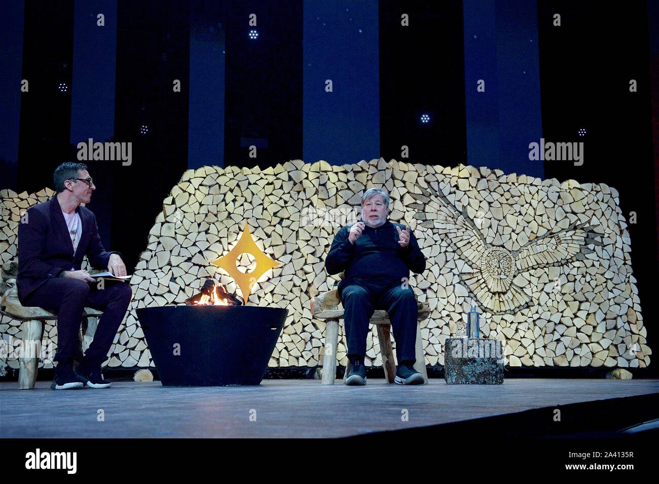 Nordic Business Forum. 2019 Helsinki, Finnland, 10. Oktober 2019. Steve Wozniak, amerikanischer Erfinder, elektronik Ingenieur, Programmierer, Philanthrop, ein Stockfoto