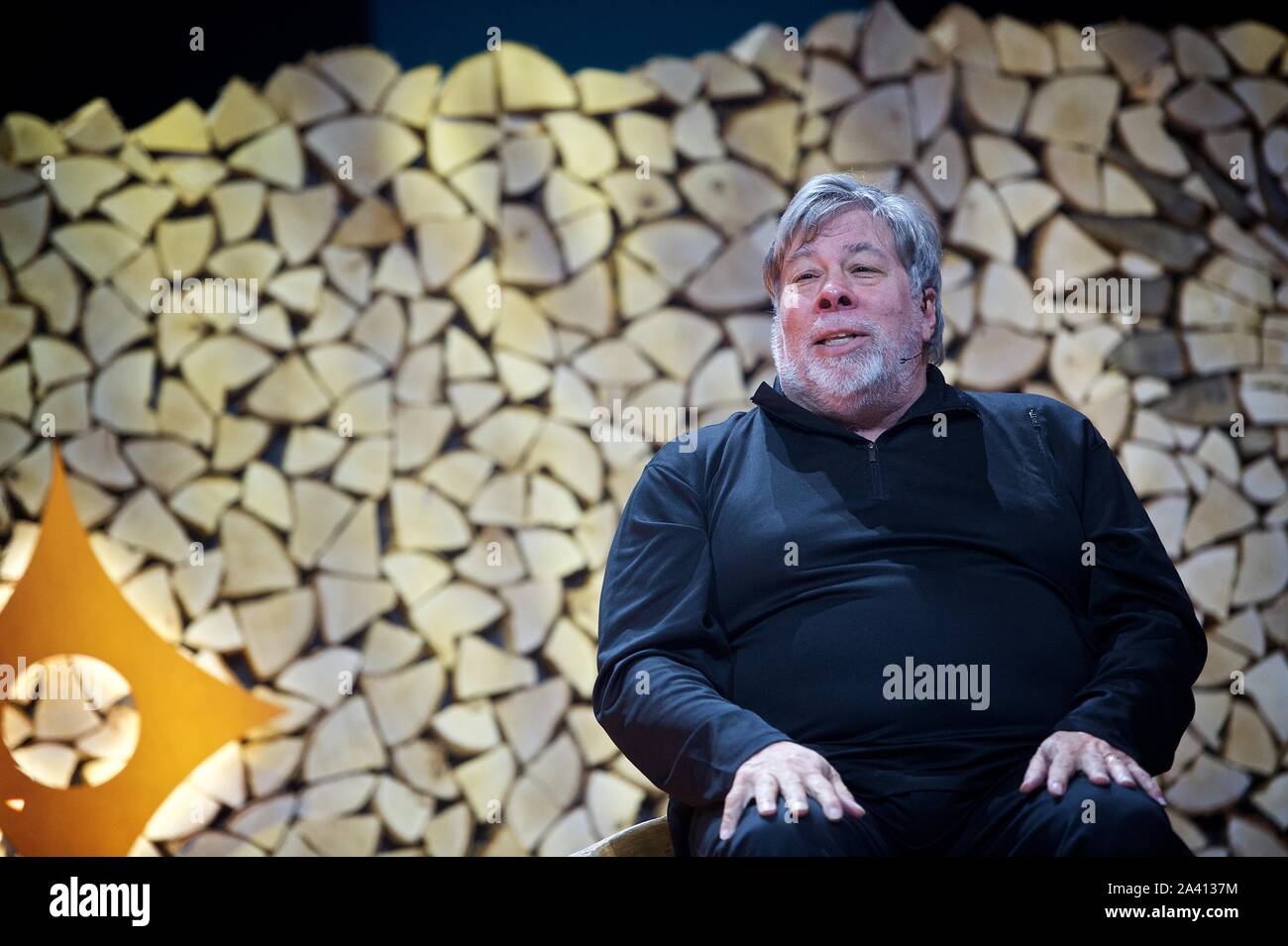 Nordic Business Forum. 2019. Helsinki, Finnland, 10. Oktober 2019. Steve Wozniak, amerikanischer Erfinder, elektronik Ingenieur, Programmierer, Philanthrop, ein Stockfoto