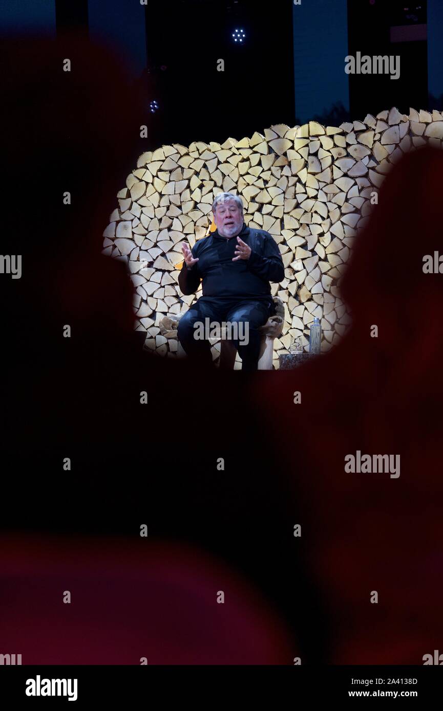 Nordic Business Forum. 2019. Helsinki, Finnland, 09. Oktober 2019. Steve Wozniak, Mitgründer von Apple Inc., spricht an der Nordic Business Forum Seminar Stockfoto