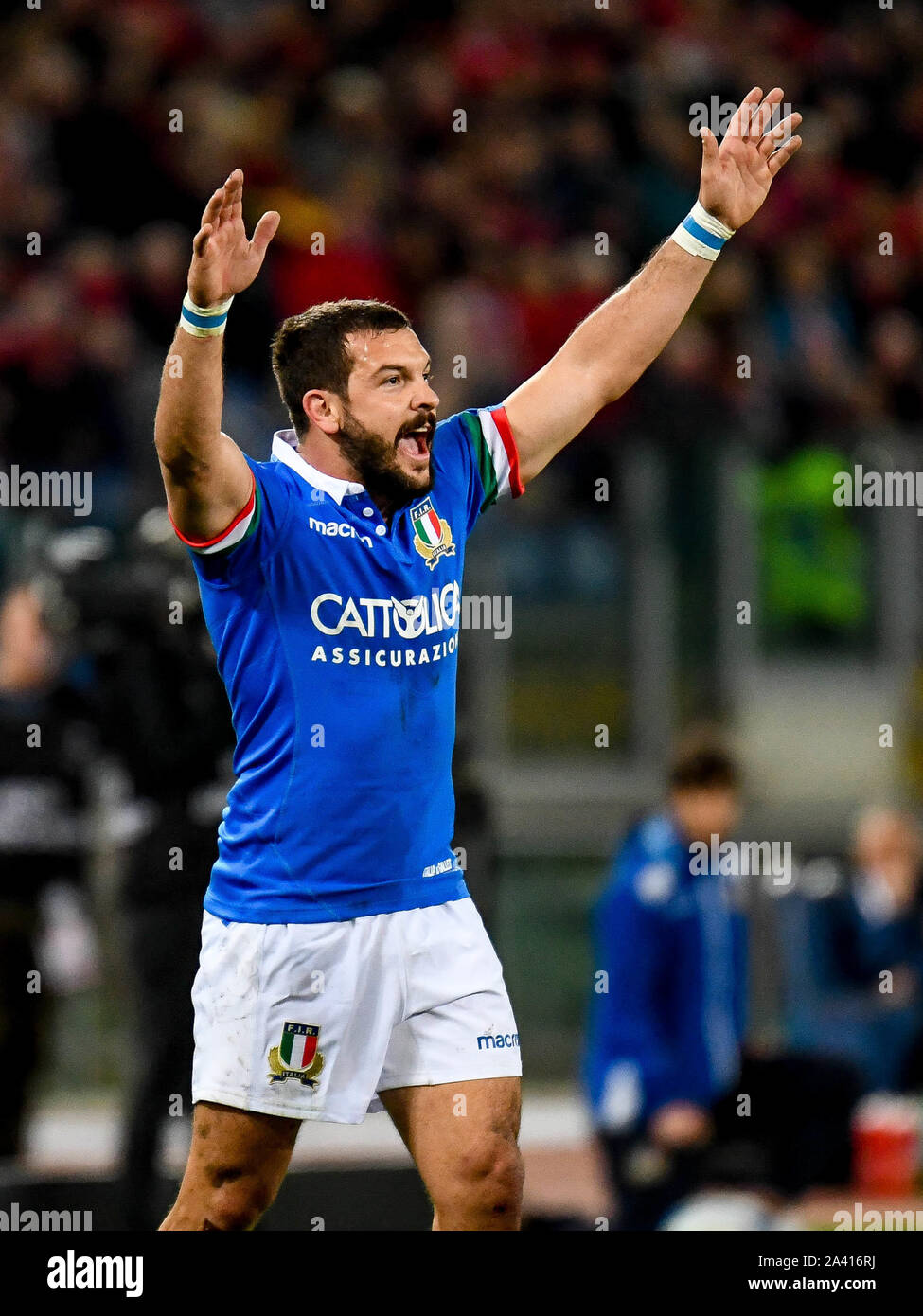 Guglielmo pallazzani während Guinness Rugby Six Nations 2019 - Italien vs Galles, Rom, Italien, 09 Feb 2019, Rugby Italienisch Rugby Nationalmannschaft Stockfoto