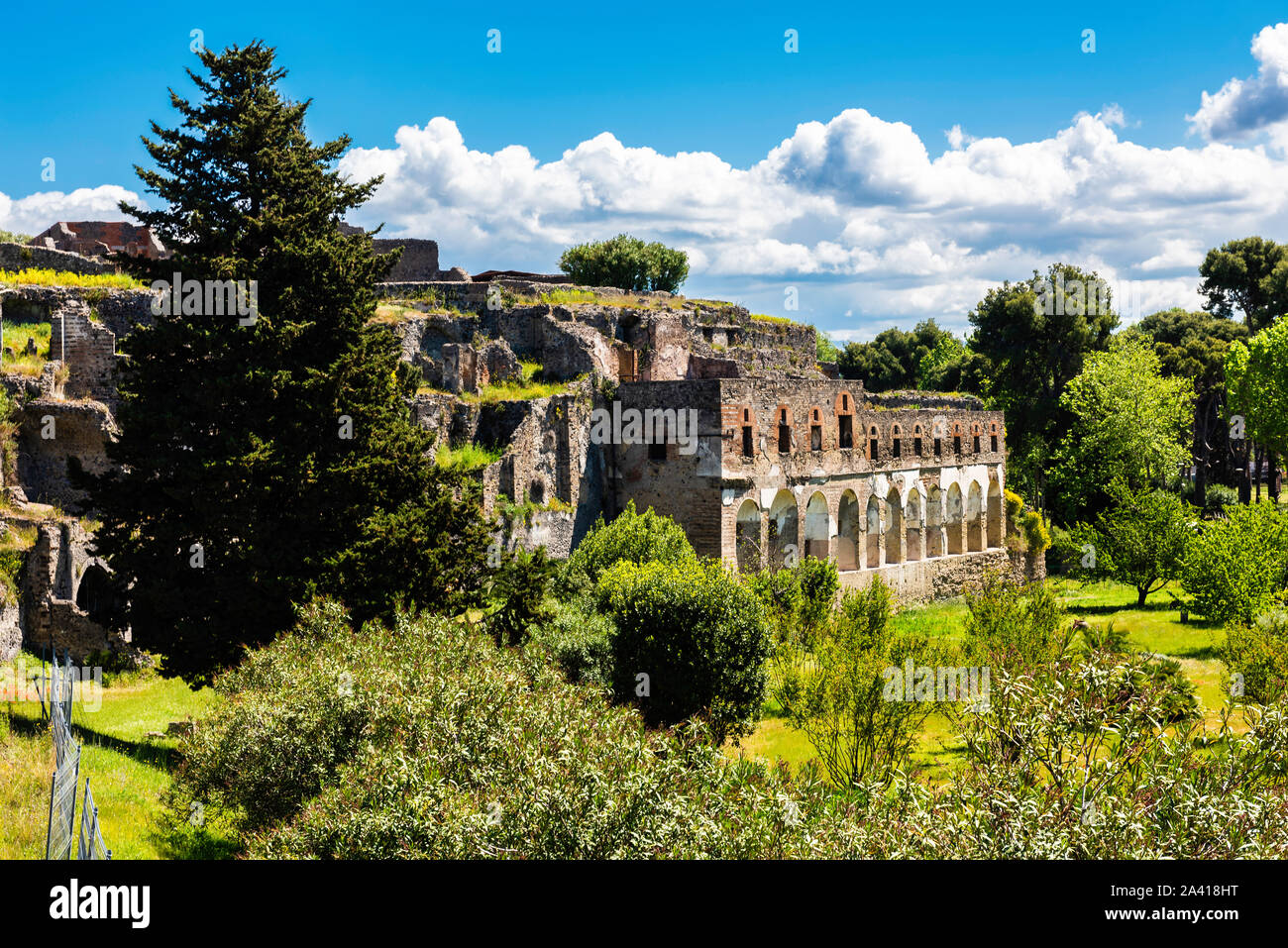 Pompeji, die italienische Stadt in der Nähe von Neapel von ash vom Vesuv in AD 79 begraben Stockfoto