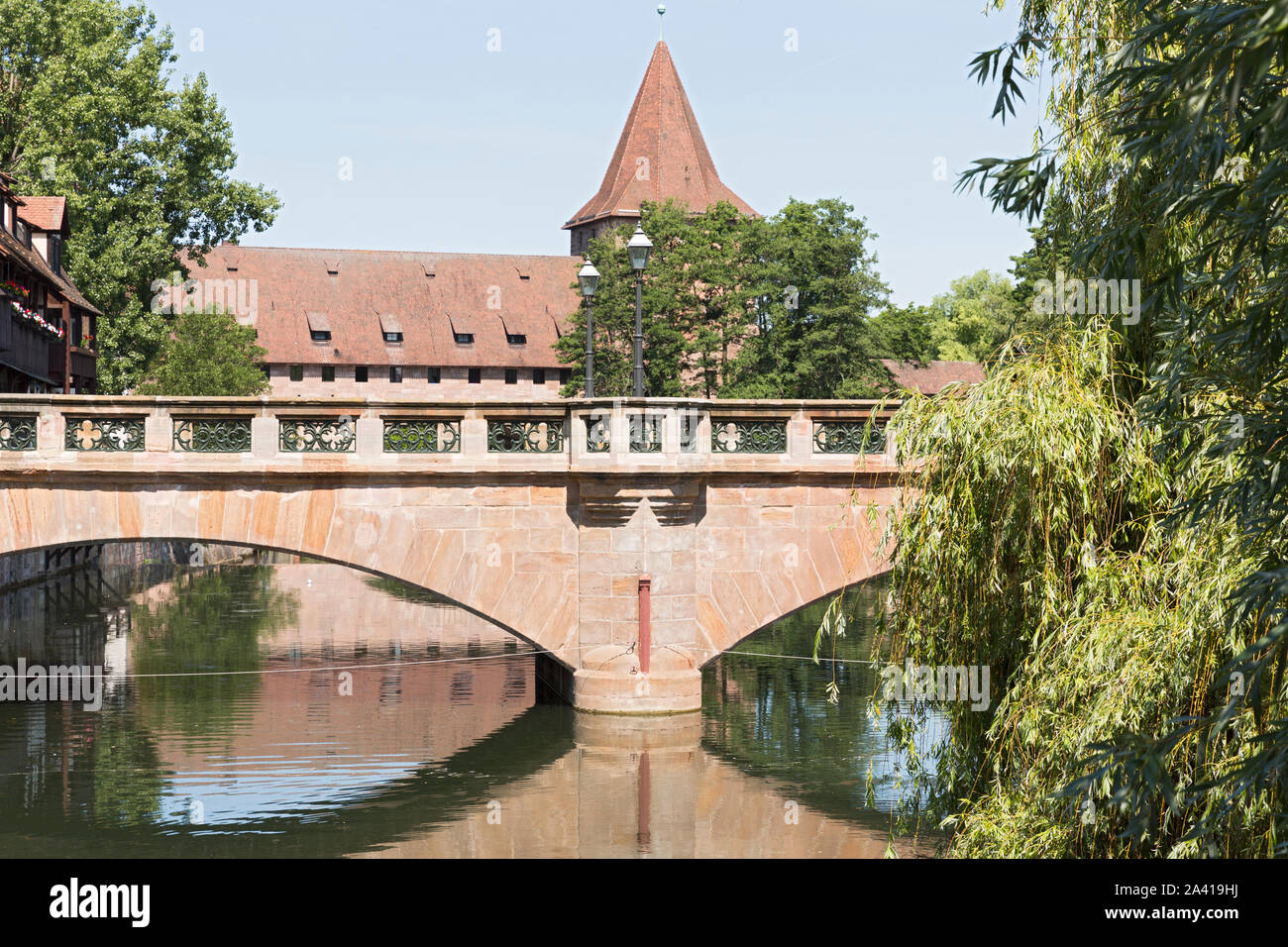 Nürnberg; Maxbrücke; Pegnitz Stockfoto