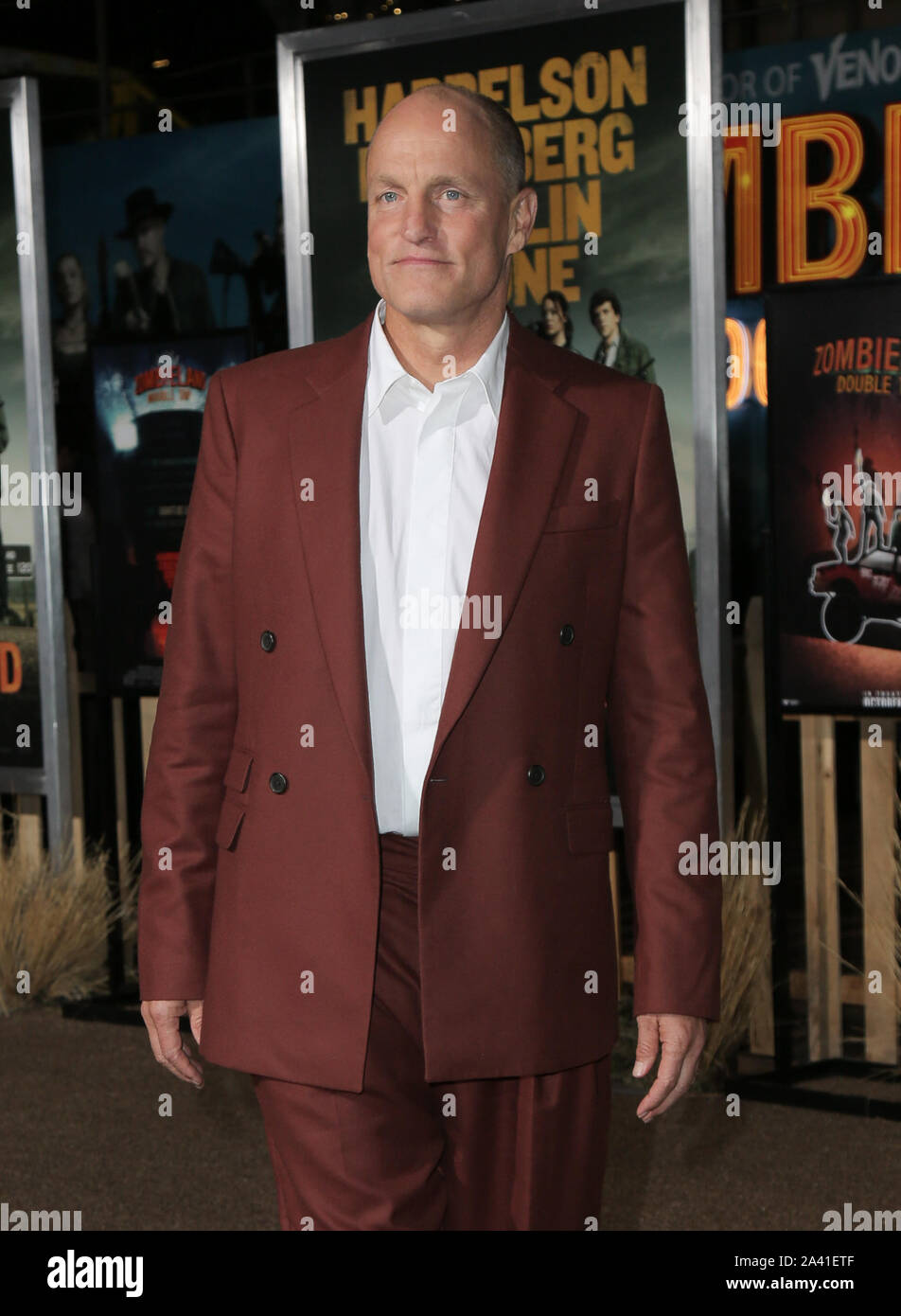 10. Oktober 2019 - Westwood, Kalifornien - Woody Harrelson. Premiere von Sony Pictures'' Zombieland: Double Tap' im Regency Dorf statt. Foto: PMA/AdMedia/MediaPunch Stockfoto