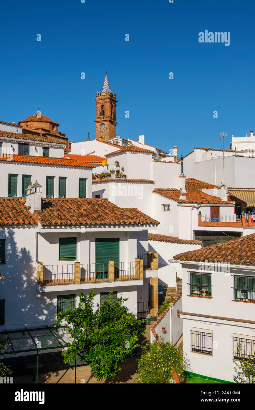 Fuenteheridos Dorf, Sierra de Aracena und Picos de Aroche Naturpark. Der Provinz Huelva. Südlichen Andalusien, Spanien. Europa Stockfoto