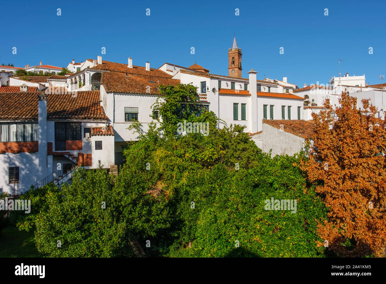 Fuenteheridos Dorf, Sierra de Aracena und Picos de Aroche Naturpark. Der Provinz Huelva. Südlichen Andalusien, Spanien. Europa Stockfoto