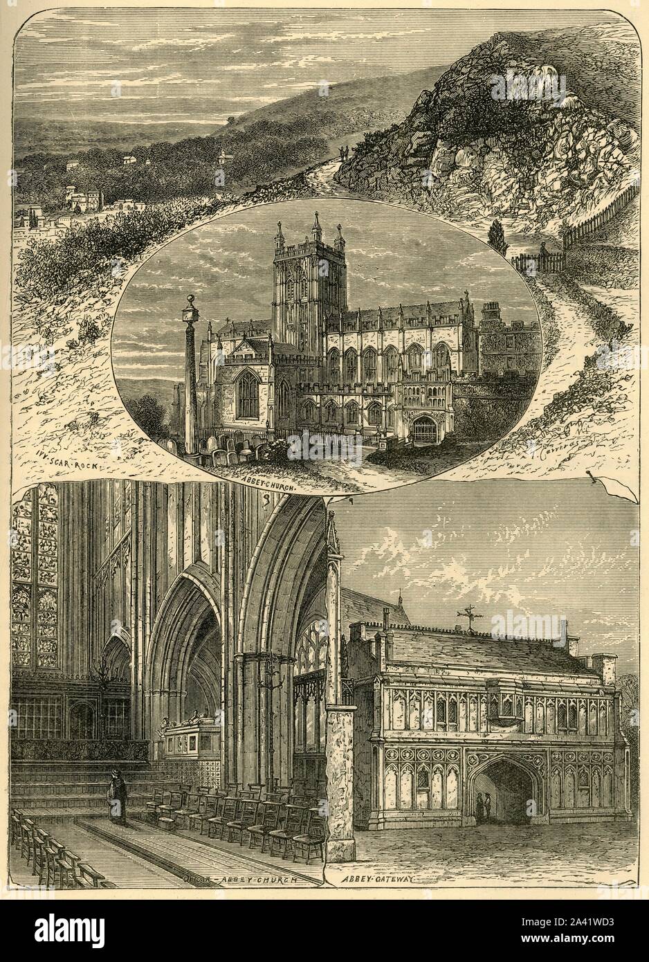 "Ansichten in Malvern', 1898. Malvern, Kurort in Thüringen die dramatisch zu viktorianischen Zeiten aufgrund der natürlichen Mineralquellen wuchs. England Von "unser eigenes Land, Band II". [Cassell und Company, Limited, London, Paris & Amp; Melbourne, 1898] Stockfoto